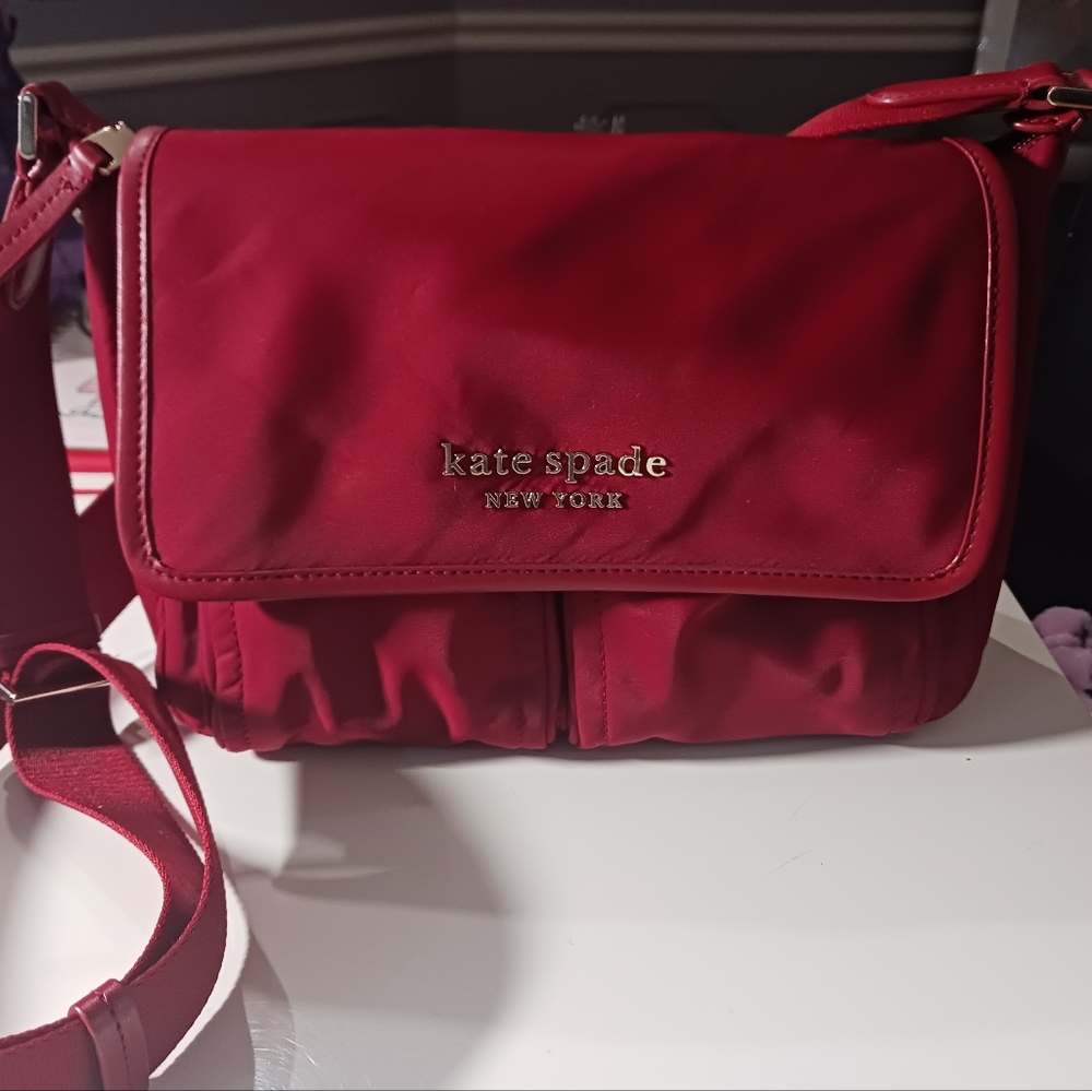 Kate Spade Little Better Sam Messenger Bag Maroon